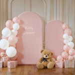 Suppromo seven point two feet pink wedding arch cover with balloon decorations