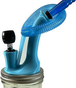 2 in 1 Combo Hookah Pipe Set with Glass Jar Base and Flexible Hose, (Turquoise) - Image 3