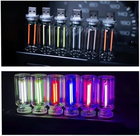 Bokocs decorative travel night light plugged into a laptop USB interface for desk ambiance