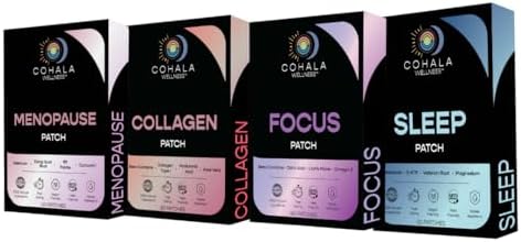 COHALA Wellness Focus Patch application on shoulder demonstrating lifestyle use