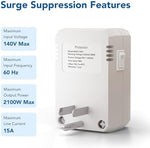 BSEED surge protector connected to a home refrigerator appliance
