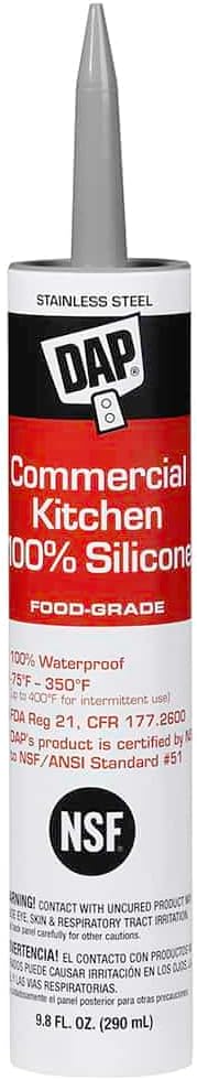 DAP white sealant container back instructions view