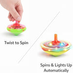 Assorted colors of Liberty Imports flashing gyroscope toys