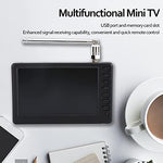 Ciciglow 2-in-1 mini television with fully extended telescopic antenna for outdoor signal reception.