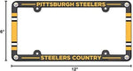 Wincraft Pittsburgh Steelers car license plate frame close up team graphics