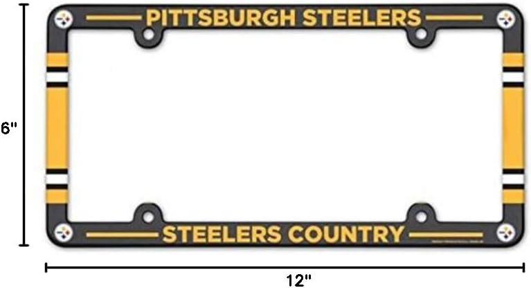 Wincraft Pittsburgh Steelers car license plate frame close up team graphics