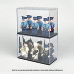 Set of 6 stackable building block display boxes