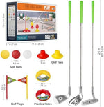 Child playing with Liberry retractable golf club outdoors