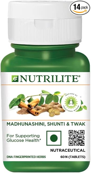 Amway Nutrilite Madhunashini Shunti And Twak Tablets front view herbal supplement
