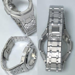 Side view of premium imported VESECCON silver steel watch case transformation
