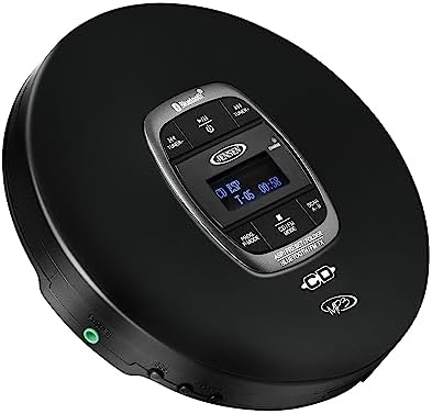 Jensen portable CD player side profile with buttons