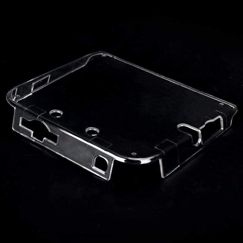Close up of Nintendo 2DS clear protective mainframe skin