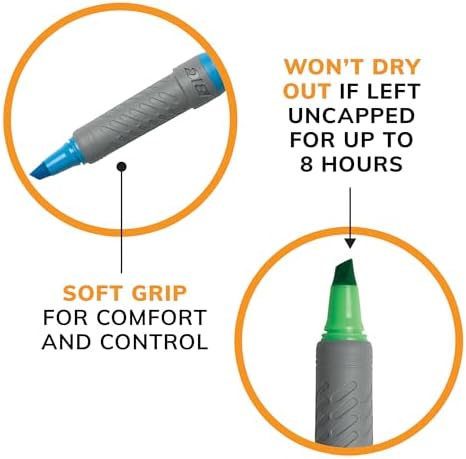 BIC Brite Liner Grip Highlighter lifestyle stationery flatlay