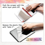 Close up of paper texture on iPad screen protector