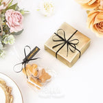 Ribbli black satin ribbon used for gift wrapping