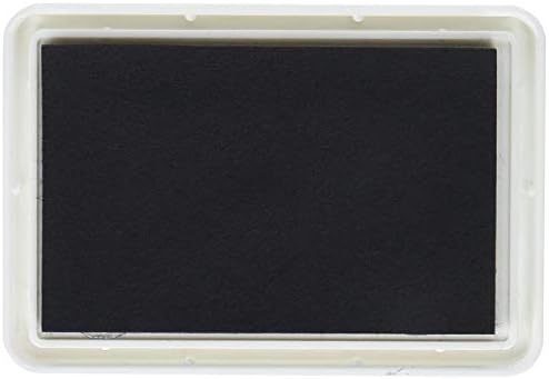 Close-up of Baby's Touch reusable safe ink pad showcasing the non-toxic black stamping surface