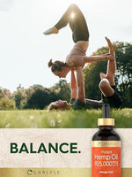Authentic USA imported hemp seed oil packaging