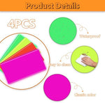 Four pack neon tablecloth bundle in magenta yellow green and orange