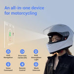 High definition rearview camera accessory piece included with the smart helmet communication system kit showing mounting tape.