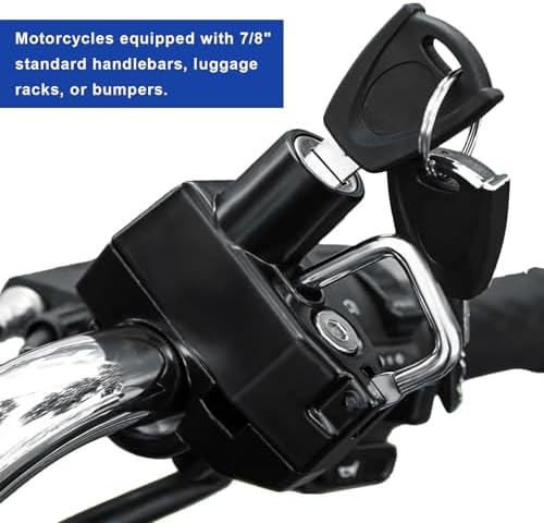 Side profile view of Kvaey universal motorcycle security lock
