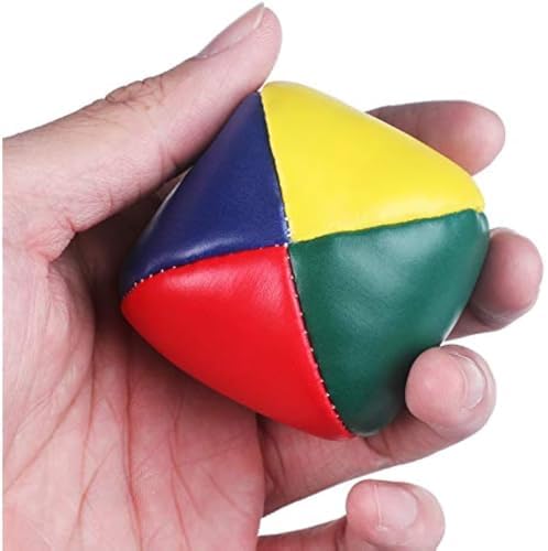 Patelai irregular round shape juggling balls showing the soft non roll pellet filled construction