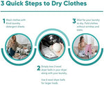 Kind Laundry dryer balls inside a tumble dryer for faster drying time
