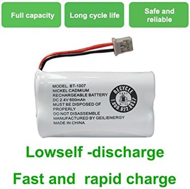 Authentic GEILIENERGY replacement battery pack for Uniden cordless landline telephone systems.