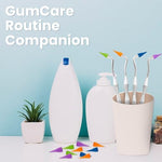 Close up of GumPick rubber stimulator tip for gum massage