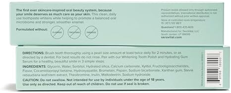 SeroVital Smile toothpaste application on a toothbrush demonstrating the pearl sized usage.