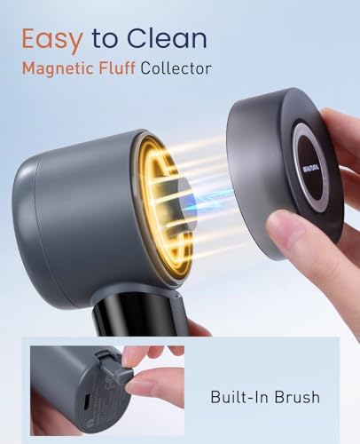 BEAUTURAL fabric shaver kit including USB-C cable and cleaning brush.