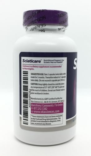Vita Sciences Sciaticare packaging for nerve health