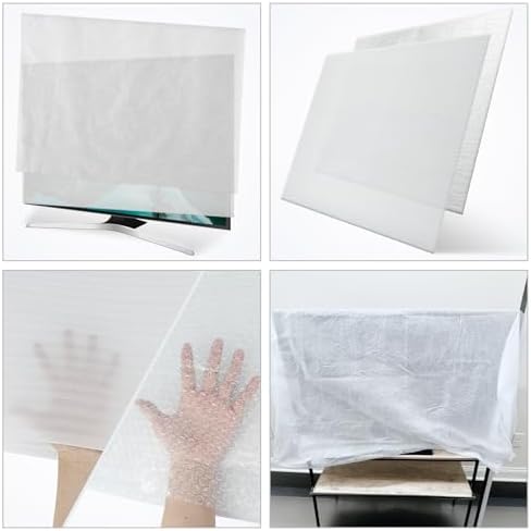 TV moving cover being wrapped around flat screen display