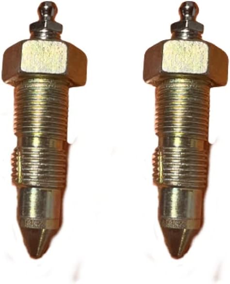 Mottrol TAV 10 track adjuster valve grease fitting front view showing industrial metal threads