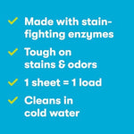 ECOS vegan liquidless laundry detergent sheets hypoallergenic formula for sensitive skin