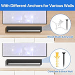 Side profile demonstration of the space saving low clearance soundbar mounting profile