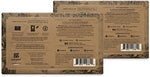 Close up of compostable fabric conditioning sheets displaying the perforated texture for anti-static laundry care