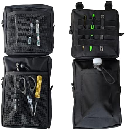 Vanlison off road hanging storage bags with tablet and bottle holder pockets