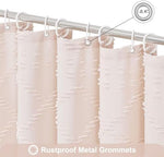 Water droplets beading on the surface of the water-repellent pink polyester fabric material.
