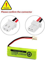 Kruta landline phone battery showing red and black wires closeup