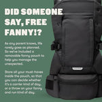Premium magnetic buckles close-up on the lightweight infant carrying pack.