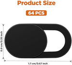 FNANJWQ 64 pieces pack black webcam privacy blocker slider for smartphone