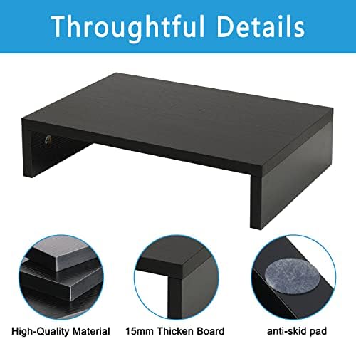TEAMIX fourteen inch laptop riser side view highlighting its ergonomic elevation height