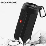 Soft gel skin pouch for portable Bluetooth speaker showing detailed charge-through rear opening.