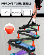 Sporty Play indoor hockey equipment set with glowing hover soccer ball