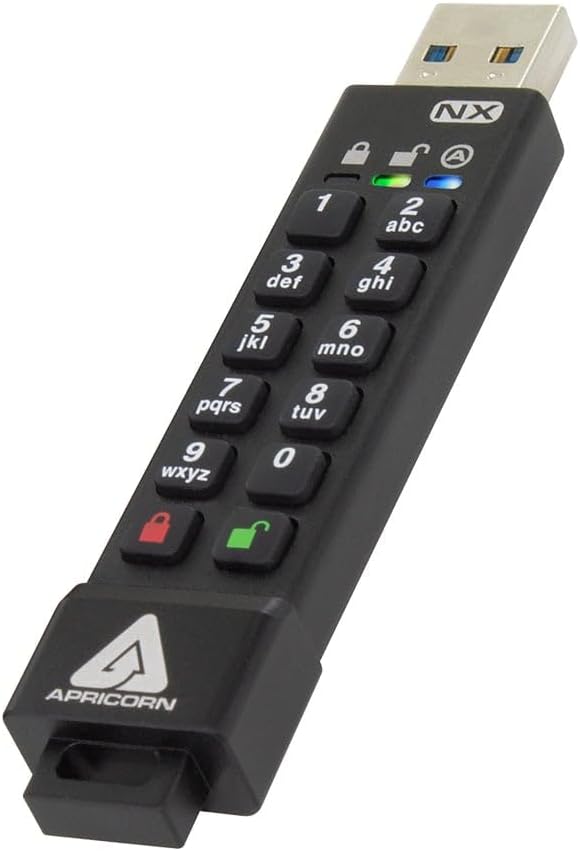 Apricorn Aegis Secure Key 3 NX close-up of LED indicator lights