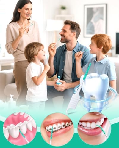 Side view of the ergonomic handle design on the disposable tooth flossing pick