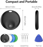 PAKCQNH smart tracker tag pack attached to a backpack zipper.