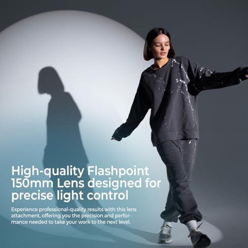 Professional photography studio lighting setup with 150mm lens