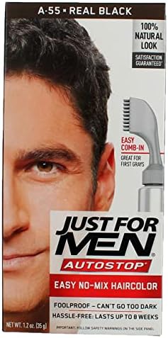 Just For Men no-mix hair color tube and comb kit