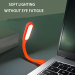 Close up of 6 piece LED light set for office and travel